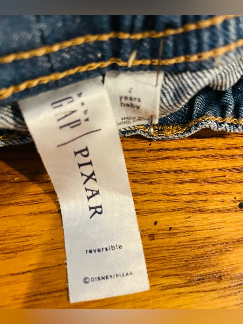 Baby Gap-Pixar collaboration Buzz Lightyear denim shorts, size 2 yrs, unisex - Picture 4 of 6